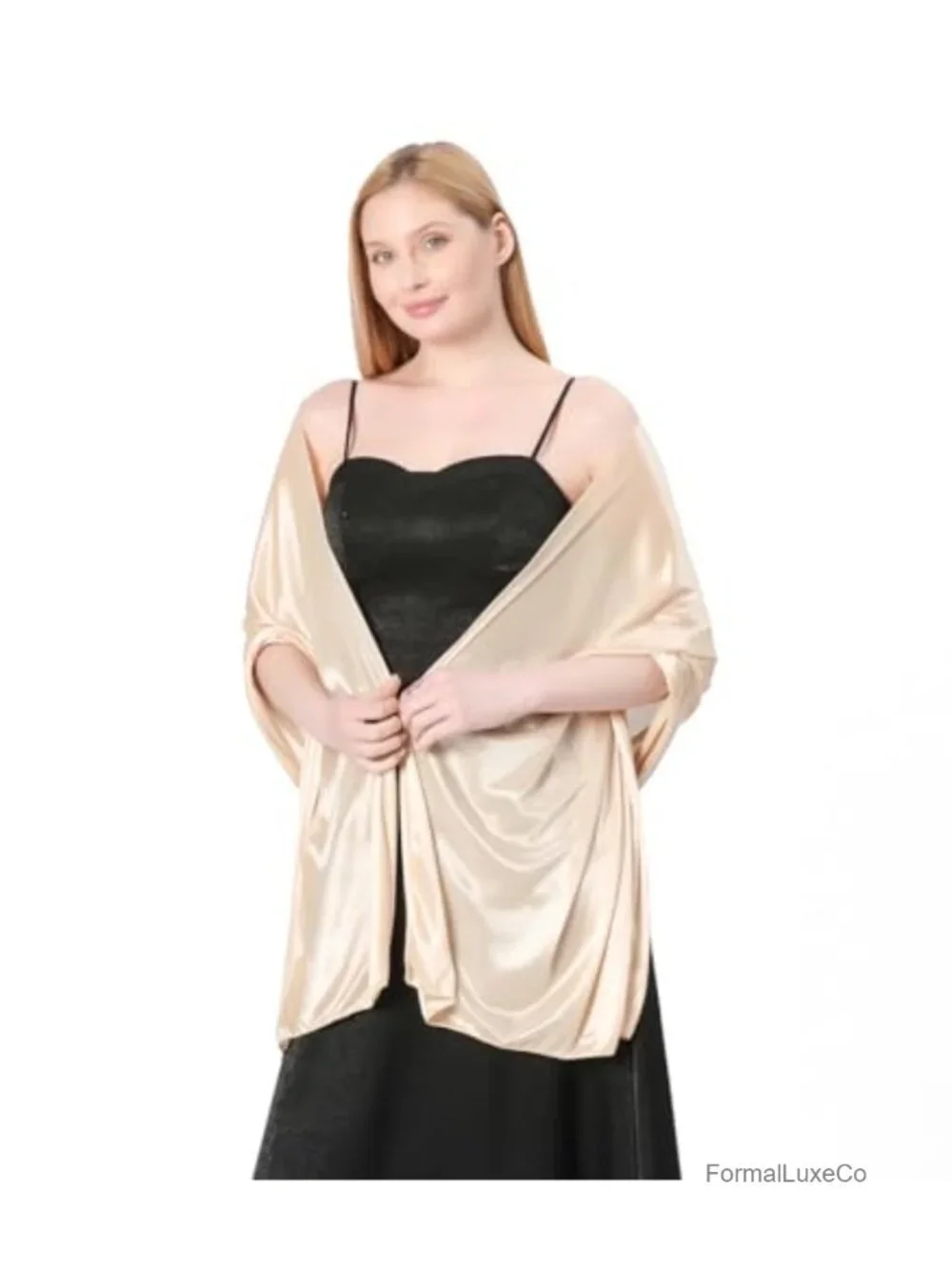 Silky Shawl Wrap Cape for Formal Wedding Evening Dress